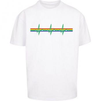 F4NT4STIC Pink Floyd DSOTM T-Shirt – Herrenmode, weiße Baumwoll-Oberfläche, Rundhals, oversize
