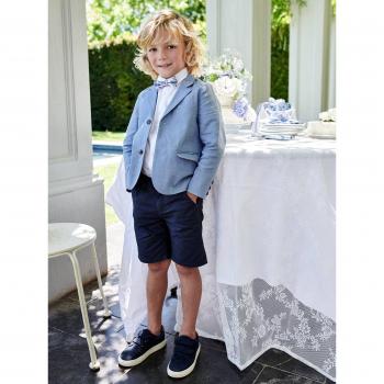 VERTBAUDET Blue Linen Blend Jacket for Boys 18M/2Y