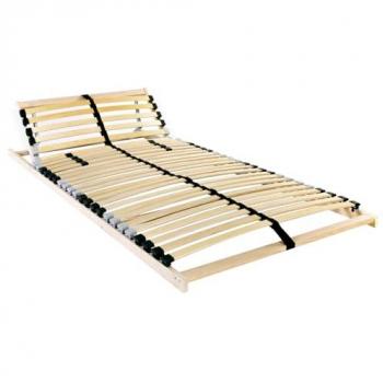 Sommier à Lattes avec Tête de Lit Beige 140x190 cm – Vidaxl