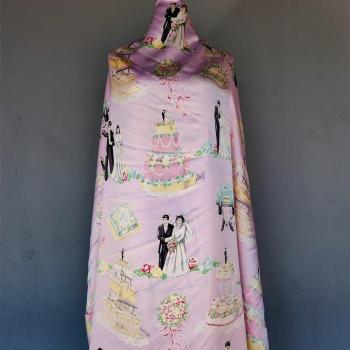 Pink Mulberry Silk for Cake Decorations