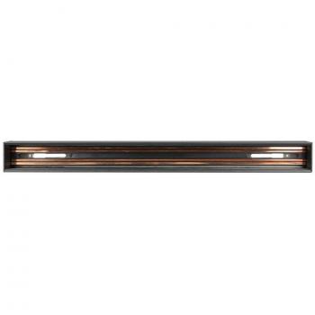 Binario per illuminazione incassato in alluminio nero 1,5 m