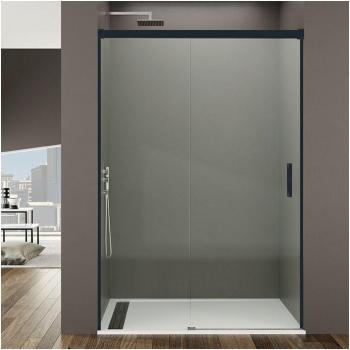 Paroi de douche Noir Minimaliste 135-140 cm