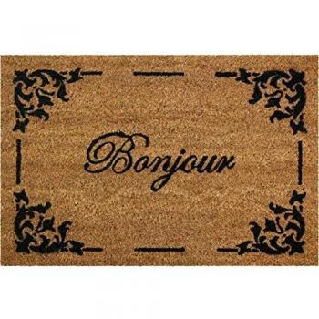 Tapis Coco Ecru Bonjour 40x60 cm