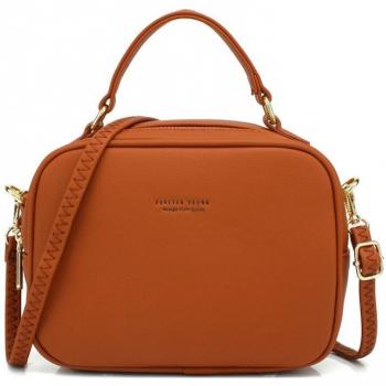 Bolso de hombro de cuero con cremallera