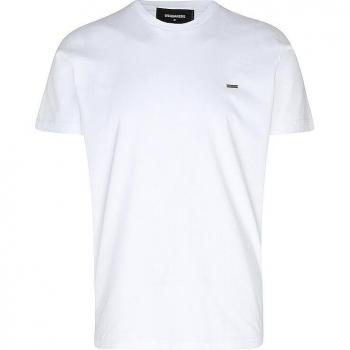 DSquared2 Men's White T-Shirt, Slim Fit, Size S