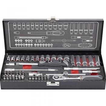 TOOLCRAFT 45-Piece 1/4 Socket Set