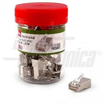 Spina Schemata passante RJ45 8P8C Cat.6 FTP AWG24-26 Alpha Elettronica