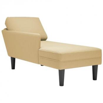 Chaise longue convertible en velours côtelé