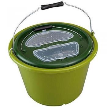 Lineaeffe Universal 18L Fish Food + Live Bait Pail – Olive Green