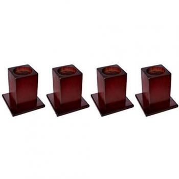 Rehausseurs de lit en bois Homecraft, conçus pour une stabilité idéale, élèvent le lit de 13 cm, base en bois solide, pack de 4