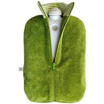 Hugo Frosch Wärmflasche mit Bio-Bezug Kiwi 2,0 l