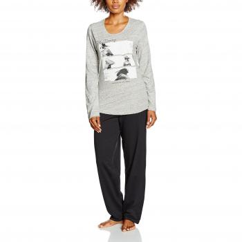 ESPRIT Damen Schlafanzug Anouk Cas NW Pj Top 1/1 Slv, Grau