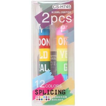 Surligneur à Bille Rétro‑Futur 6 Couleurs