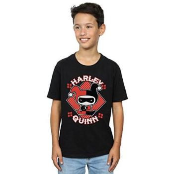 Boy’s DC Comic Harley Quinn Mini Badge Tee – Black, 5-6 years old