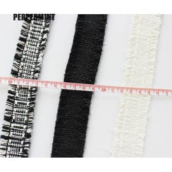 30mm Fringed Tweed Lace for DIY Garment Trimming