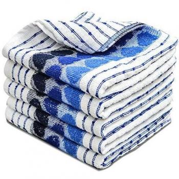 Wonder Quick Dry Monocheck Black / White Jumbo Thick Kitchen Dish Cleaning Drying Cloth Pack of 6