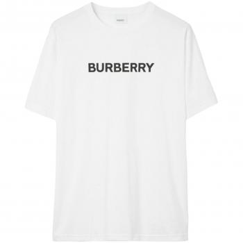 Burberry Ribbed Cotton Crew-Neck T-shirt for Men in White