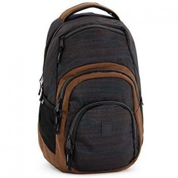 Ars UNA Schulrucksack Braun Schwarz AU-2 Stylischer Rucksack mit viel Stauraum