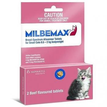 Milbemax comprimés vermifuge chatons et petits chats 1-4 lb (0,5 à 2 kg)
