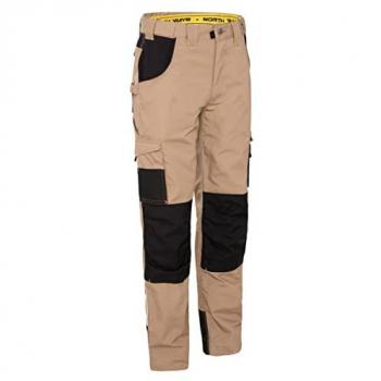 Adam Pantalón de Trabajo Talla 50, Beige/Negro, Referencia 1204