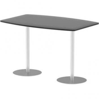 Italy 1800mm High Gloss Black Poseur Boardroom Table, 1145mm Height