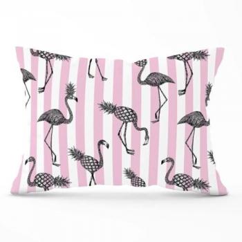 Designer Pineapple Flamingo Pillow