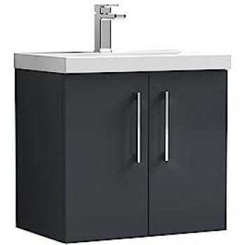 Nuie Arno 600mm Wall Hung Vanity Unit with Thin-Edge Basin