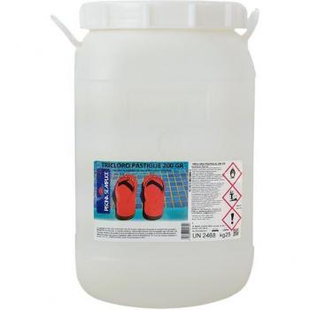 Tricloro Pastiglie 200g 25kg – Mantenimento Cloro Acqua Piscina