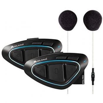 Midland C1231.03 Bluetooth-Motorcycle-Kommunikation – 2‑Stück‑Set – Blau