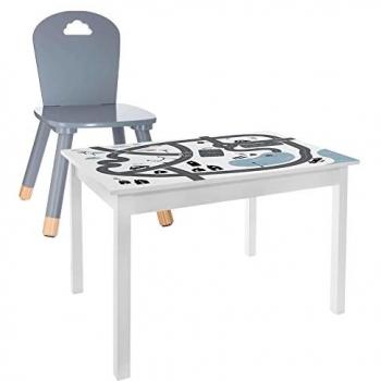 Conjunto de mesa y silla infantil con circuito + alfombra a juego Wellhome