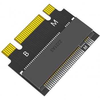 Adaptador M.2 NVMe (B+M) 2230-2242 con Marco Negro para Convertidor SSD/HDD