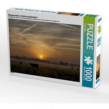 CALVENDO Puzzle Morgennebel in Schleswig-Holstein 1000 Teile Lege-Größe 64 x 48 cm