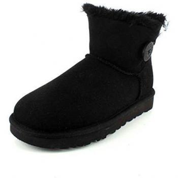 Women's UGG Mini Bailey Button II Classic Boots in Black, Size 8 (US)