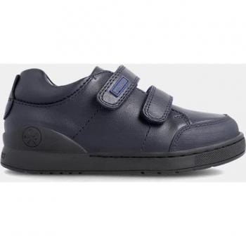 Zapato colegial Biomecanics para niño con cierre de velcro en azul