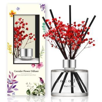 Giocoplast Natale Flower Diffusore Bastoncini 120 ml – Fiori Veri Stabilizzati – Black Cherry