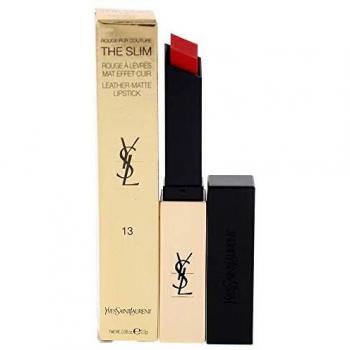 Yves Saint Laurent Rouge Pur Couture The Slim dünner, mattierender Lippenstift mit Ledereffekt Farbton 13 Original Coral 2,2 g