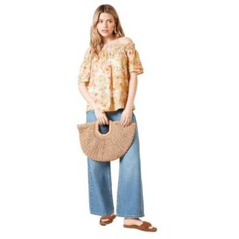 Bardot Floral Double Frill Sleeves Top – Womens 16