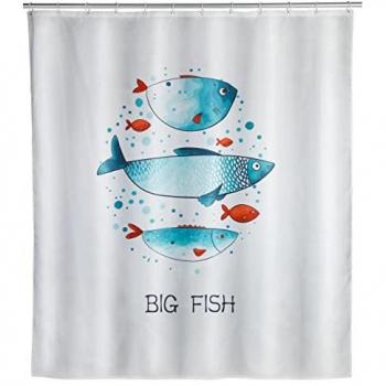 Rideau de douche Big Fish 180x200 cm, multicolore