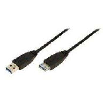 LogiLink Cavo USB 3.2 Gen1 (USB 3.0) Spina USB-A, Presa USB-A 2.00 m Nero CU0042