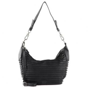 FredsBruder Riffle Flowow Leather Handbag 43 cm Black