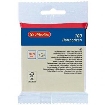 Herlitz Sticky Notes 75 x 75 mm, 100 Blatt, gelb