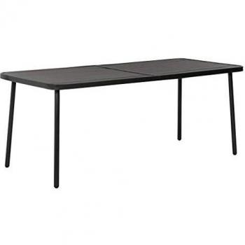 Table extérieure VieXL gris sombre 180×83×72 cm acier