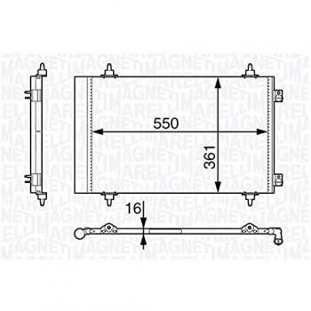 Condenseur MAGNETI MARELLI 350203710000 pour système de climatisation