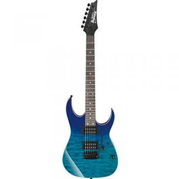 Guitarra Eléctrica Ibanez GRG120QASP Gio con Gradación Azul y Hardware Negro