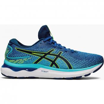 ASICS GEL-NIMBUS 24 Men's Running Shoes, Lake Drive/Hazard Green, 43.5
