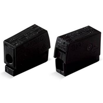 WAGO 224-104 Leuchtenklemme flexibel: 0.5-2.5 mm² starr: 0.5-2.5 mm² Polzahl (num): 2, 100 St. Schwa