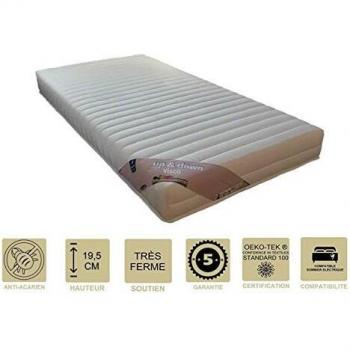 Matelas Mémoire de Forme 58 Kg-m3 x 19,5 cm