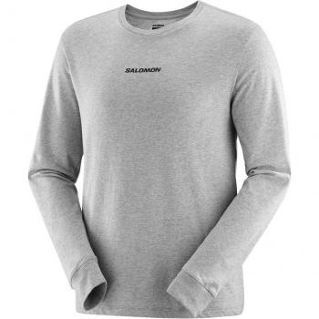 Camiseta Salomon Logo Gris de Rendimiento