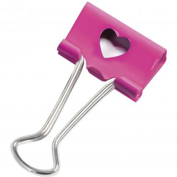 Rapesco 1426 32mm Smiley Foldback Befestigungsclips (20 Klammern) Hot pink