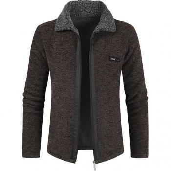 MOOWNUC Solid Colour Smart Casual Sweater
